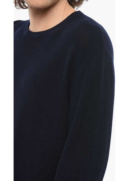 Pulovere Roberto Collina Lightweight Cotton Crewneck Sweater Blue Barbati (BM 17304427) 3
