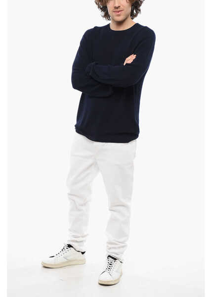 Pulovere Roberto Collina Lightweight Cotton Crewneck Sweater Blue Barbati (BM 17304427) 4