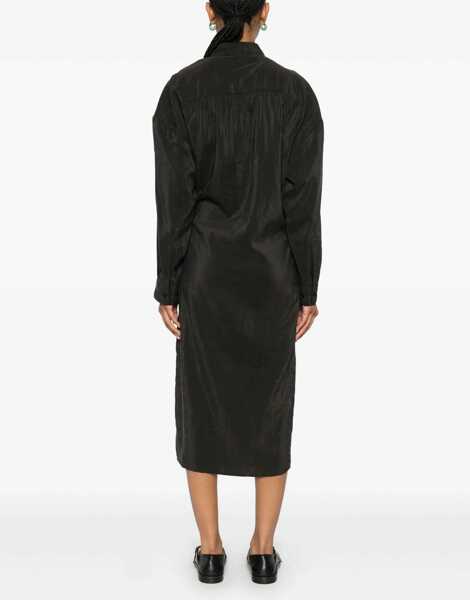 Rochii casual LEMAIRE Straight Collar Twisted Dress BROWN Femei (BM 17304622) 4