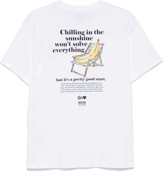 Tricouri MOSCHINO JEANS T-Shirt With Print WHITE Femei (BM 17304631) 2