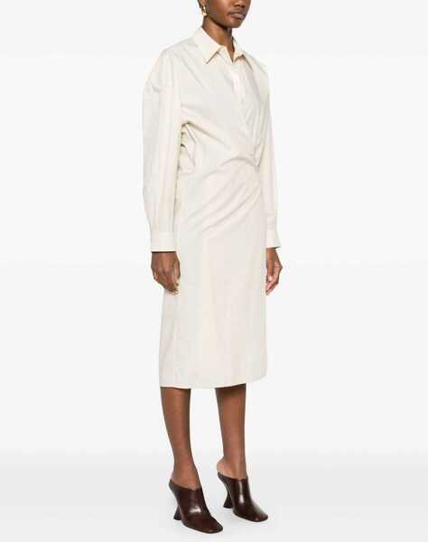 Rochii casual LEMAIRE Straight Collar Twisted Dress IVORY Femei (BM 17304679) 3