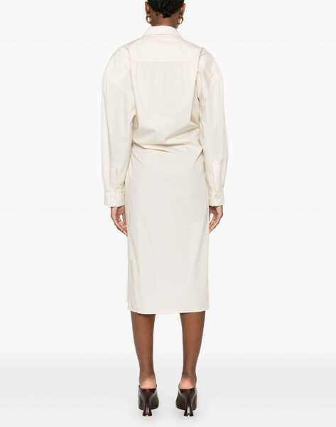 Rochii casual LEMAIRE Straight Collar Twisted Dress IVORY Femei (BM 17304679) 4
