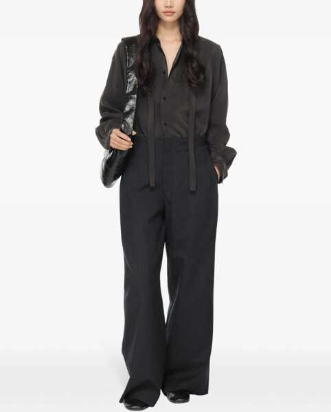 Bluze LEMAIRE Long Shirt With Tie BROWN Femei (BM 17304697) 2