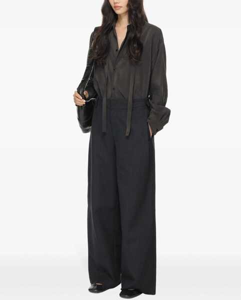 Bluze LEMAIRE Long Shirt With Tie BROWN Femei (BM 17304697) 3