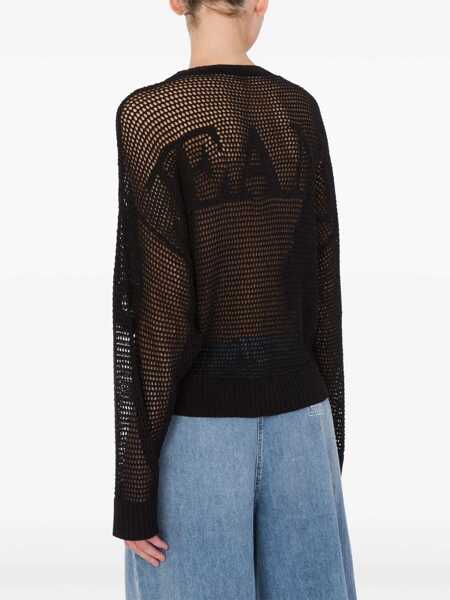 Pulovere casual MOSCHINO JEANS Mesh Shirt With Logo BLACK Femei (BM 17304706) 3