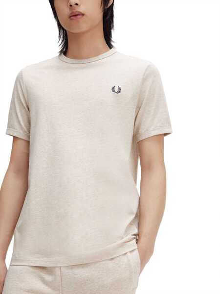Tricouri Fred Perry Ringer T-Shirt BEIGE Barbati (BM 17304913) 3