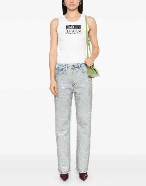 Bluze MOSCHINO JEANS Tops With Logo WHITE Femei (BM 17304991) 2