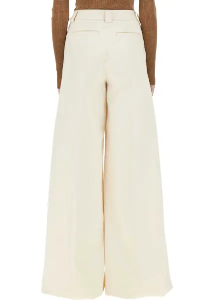 Pantaloni casual Thelatest Wide Pant Alma IVORY Femei (BM 17305063) 3