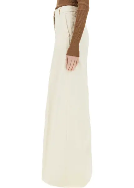 Pantaloni casual Thelatest Wide Pant Alma IVORY Femei (BM 17305063) 4