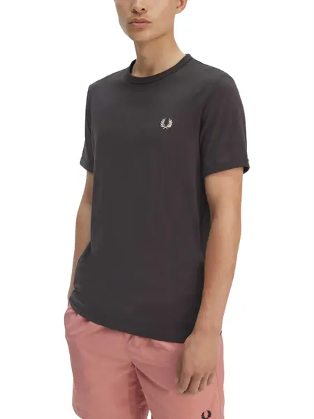 Tricouri Fred Perry Ringer T-Shirt GREY Barbati (BM 17305078) 3