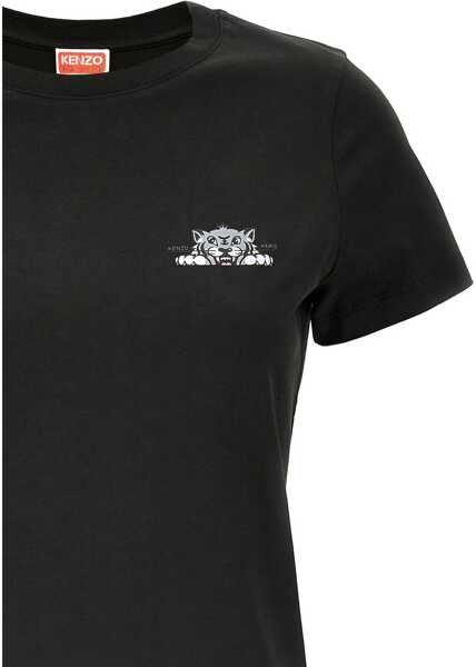 Tricouri Kenzo Happy Tiger T-Shirt BLACK Femei (BM 17305105) 3