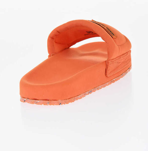 Sandale fara toc Heron Preston Padded Fabric Sandals With Logo Orange Femei (BM 17305312) 2
