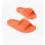 Heron Preston Padded Fabric Sandals With Logo Orange