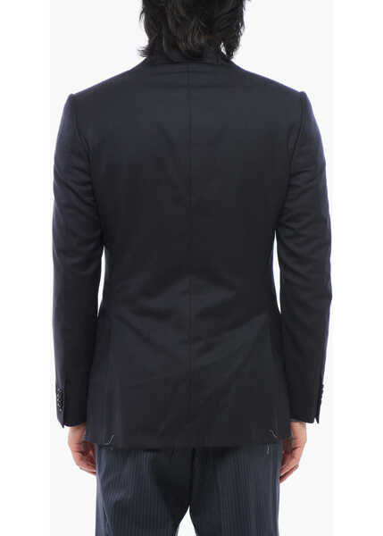 Sacouri CORNELIANI Side Vents Wool Leader 2-Button Blazer With Flap Pocket Midnight Blue Barbati (BM 17305633) 2