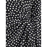Imbracaminte CRIDA MILANO Dama - Rochii CRIDA MILANO Como Dress in crpe de chine BLACK / POIS WHITE Femei (BM 17305792) - B-mall.ro