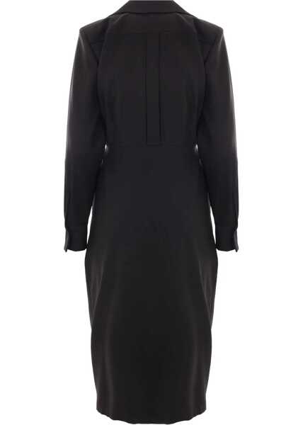 Rochii CRIDA MILANO Como Dress in crpe de chine BLACK Femei (BM 17305792) 2