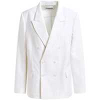 Sacouri ESSENTIEL ANTWERP HOLLOW WHITE PINSTRIPED DOUBLE-BREASTED JACKET Femei