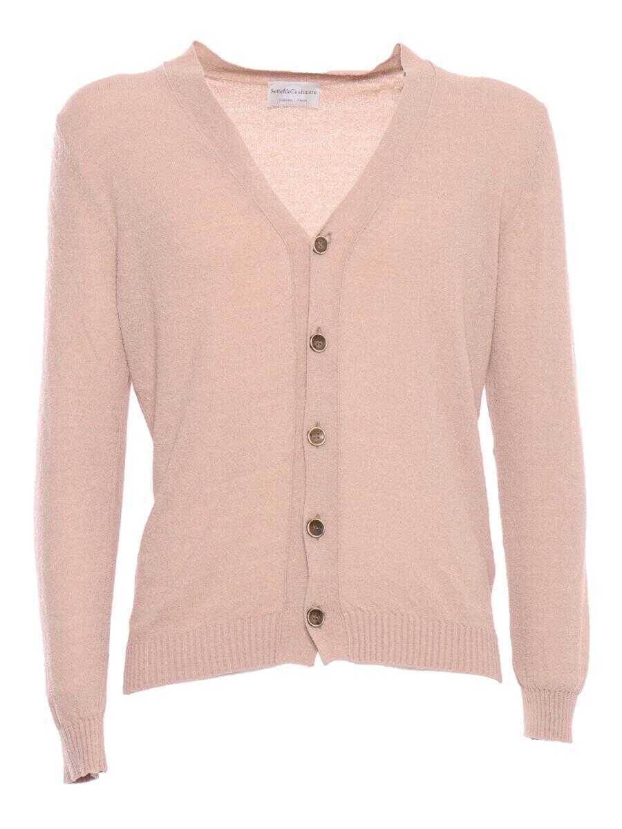 Cardigane SETTE FILI CASHMERE Sette Fili Cashmere Cardigan PINK Barbati (BM 17307888) 1