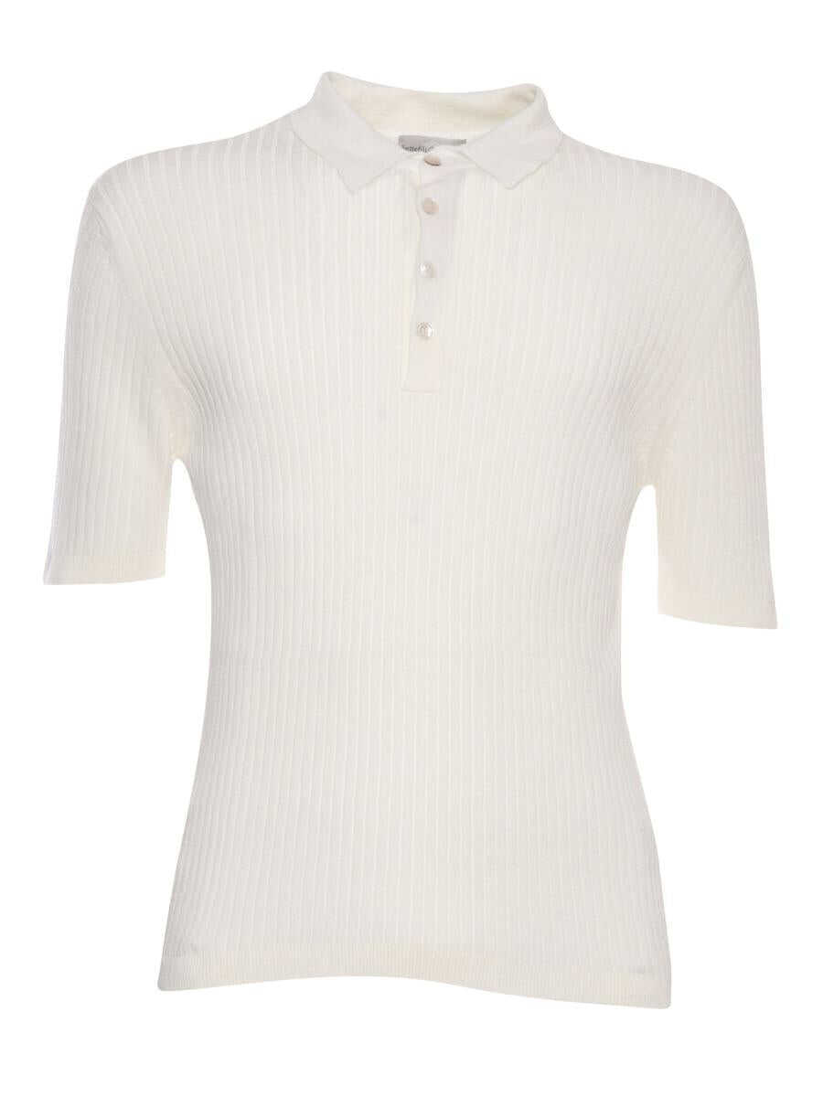Tricouri Polo SETTE FILI CASHMERE Sette Fili Cashmere Polo WHITE Barbati (BM 17308002) 1