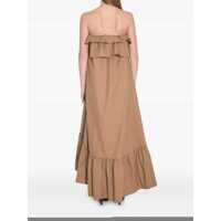 Rochii Saint Laurent Dama - Rochii Saint Laurent Saint Laurent Flounce Dress BROWN Femei (BM 17309655) - B-mall.ro