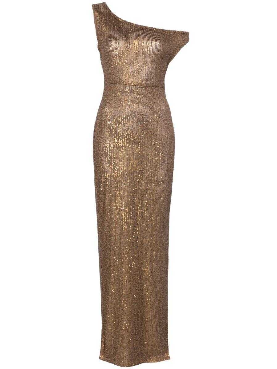 Rochii NORMA KAMALI Norma Kamali Sequin Evening Dress BROWN Femei (BM 17309871) 1