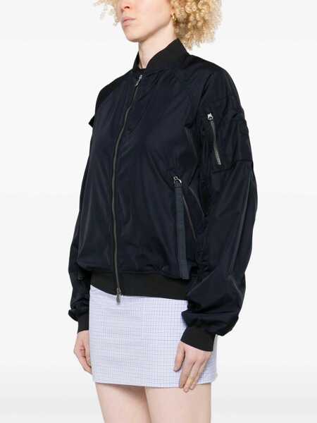 Bomber jacket Save the Duck Lil Blue-Black Bomber Jacket With Front Pockets And Logo Patch Applied On The Sleeve In Tech Fabric Woman Black Femei (BM 17311446) 3