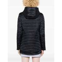 Imbracaminte Save the Duck Dama - Geci de iarna Save the Duck Alima Black Down Jacket With Tone-On-Tone Logo Patch On The Sleeve In Tech Fabric Woman Black Femei (BM 17311452) - B-mall.ro