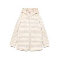 Geci de iarna 'Alima' Beige Down Jacket With Tone-On-Tone Logo Patch On The Sleeve In Tech Fabric Woman Femei