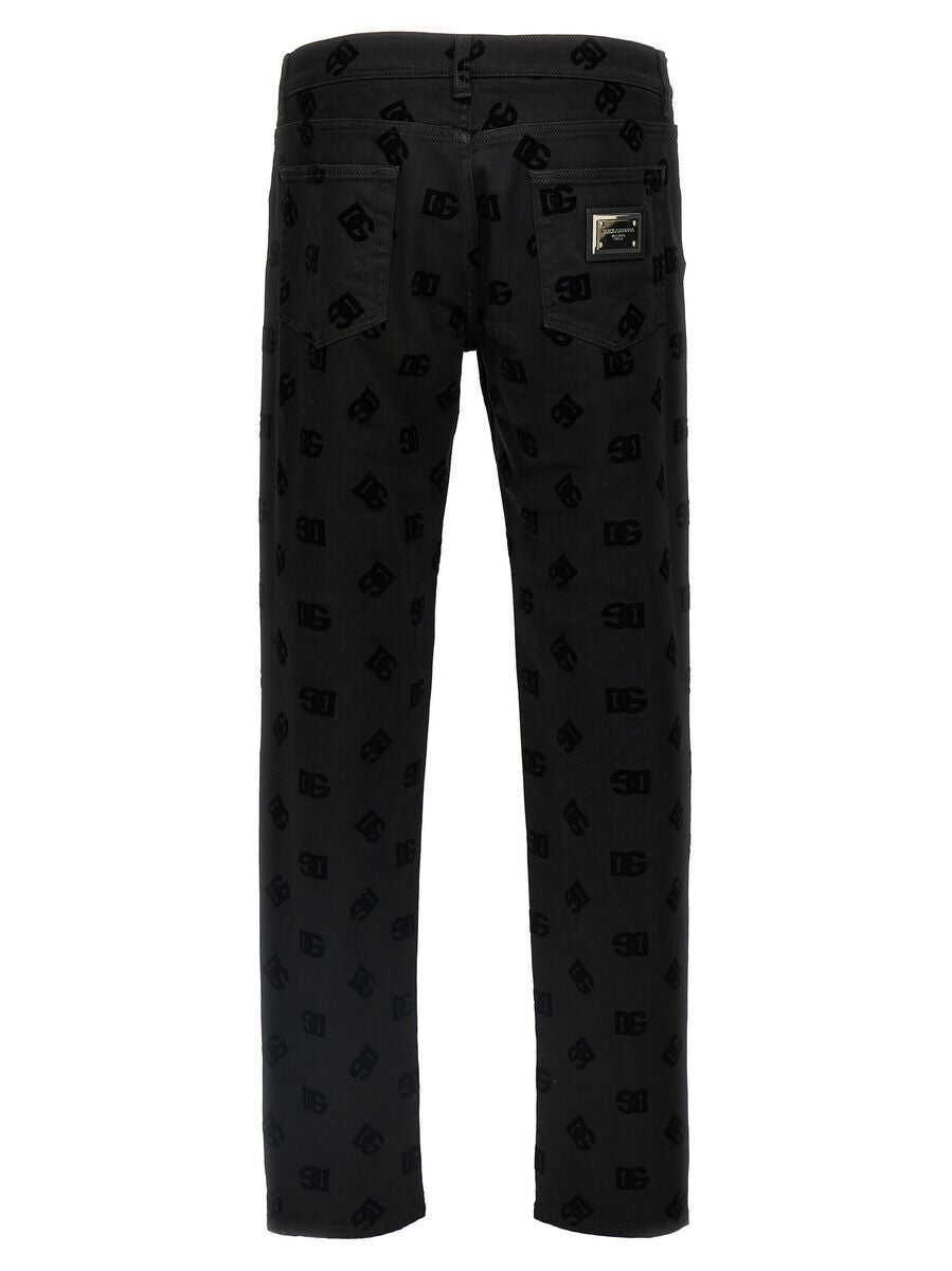 Blugi Dolce & Gabbana Dolce & Gabbana Logo Jeans Black Barbati (BM 17312916) 2