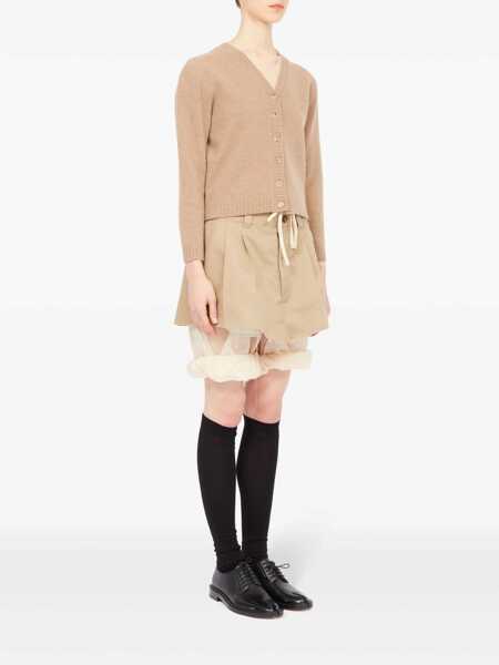 Cardigane Maison Margiela Maison Margiela V-Neck Wool Cardigan Beige Femei (BM 17315301) 3
