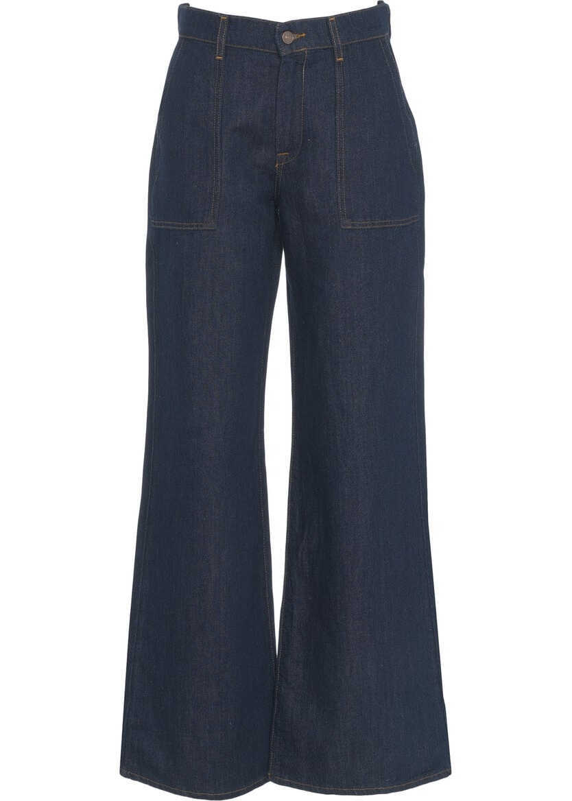 Blugi evazati 7 For All Mankind Wide leg jeans Lotta Blue Femei (BM 17317012) 1