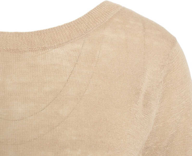 Pulovere Majestic Filatures Linen sweater Beige Femei (BM 17317027) 5