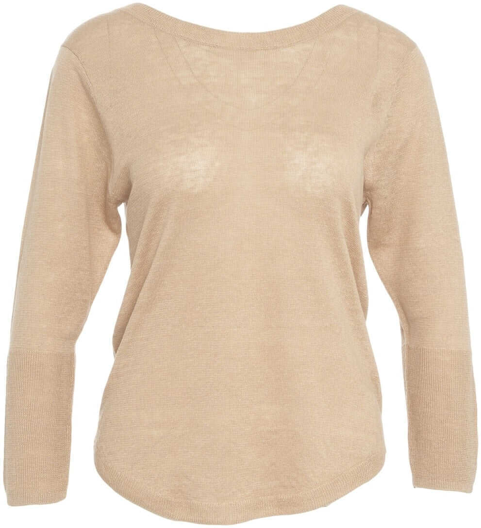 Pulovere Majestic Filatures Linen sweater Beige Femei (BM 17317027) 1