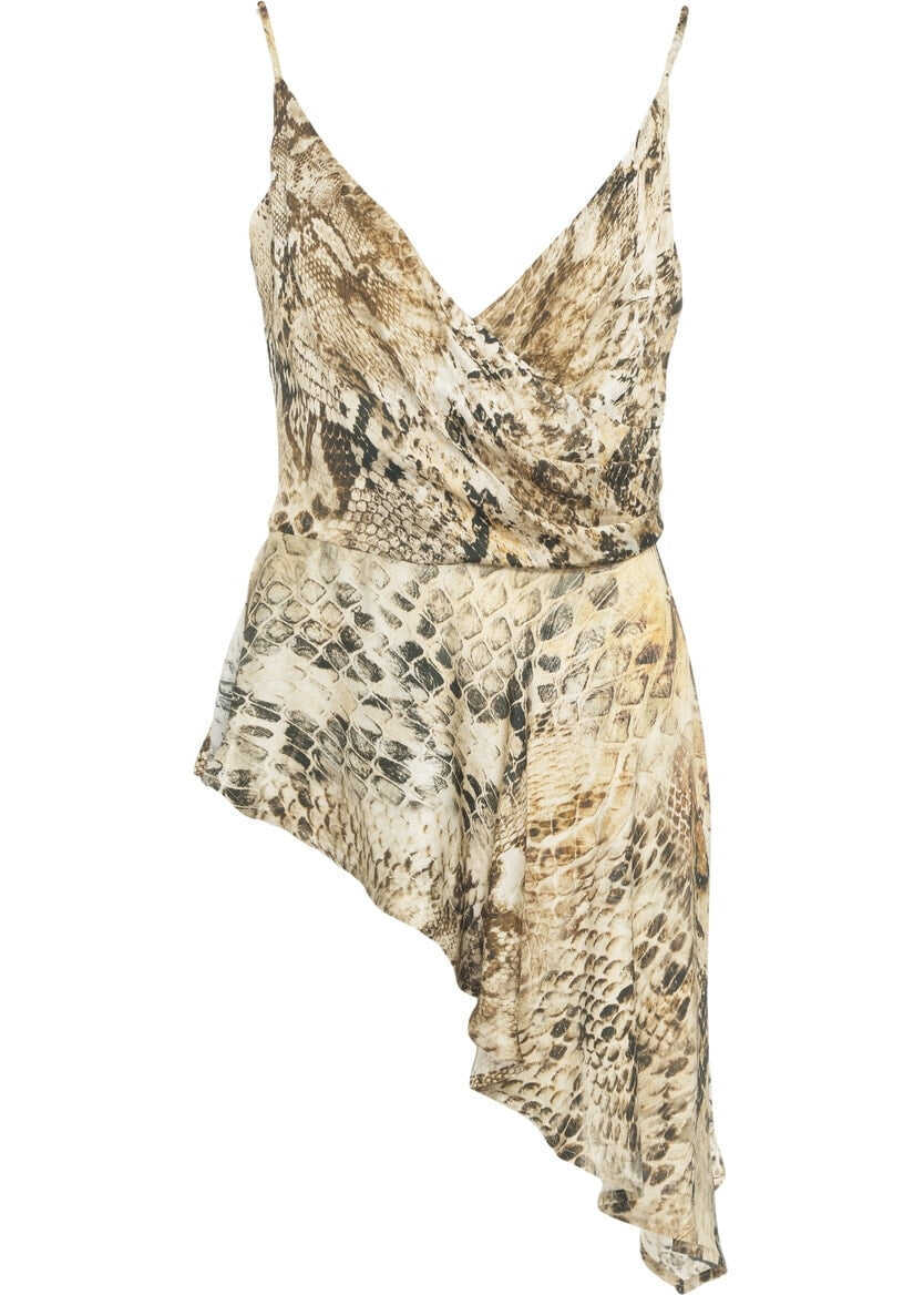 Tricouri GUESS Asymmetrical top with animal print Multicolor Femei (BM 17317030) 1
