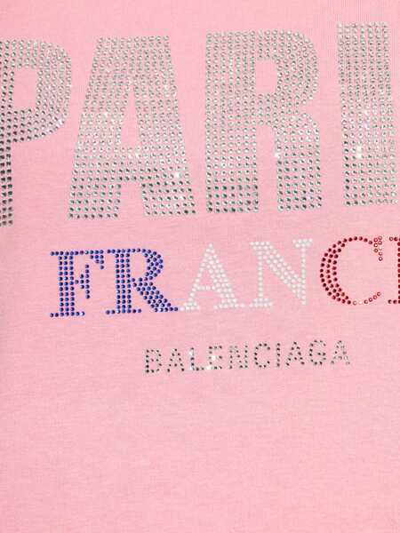 Tricouri Balenciaga Paris Strass T-Shirt PINK Femei (BM 17317198) 5