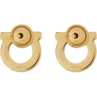 Cercei Dama - Cercei Ferragamo Gancini Crystals Earrings GOLD Femei (BM 17317417) - B-mall.ro