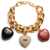 Valentino Garavani Triple Coeur Royal Bracelet GOLD