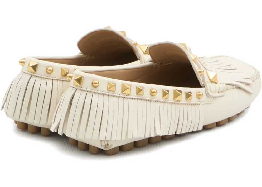 Mocasini Valentino Garavani Plaster Caster Driver Loafers WHITE Femei (BM 17317435) 3