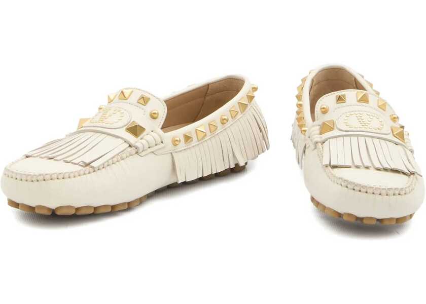 Mocasini Valentino Garavani Plaster Caster Driver Loafers WHITE Femei (BM 17317435) 5