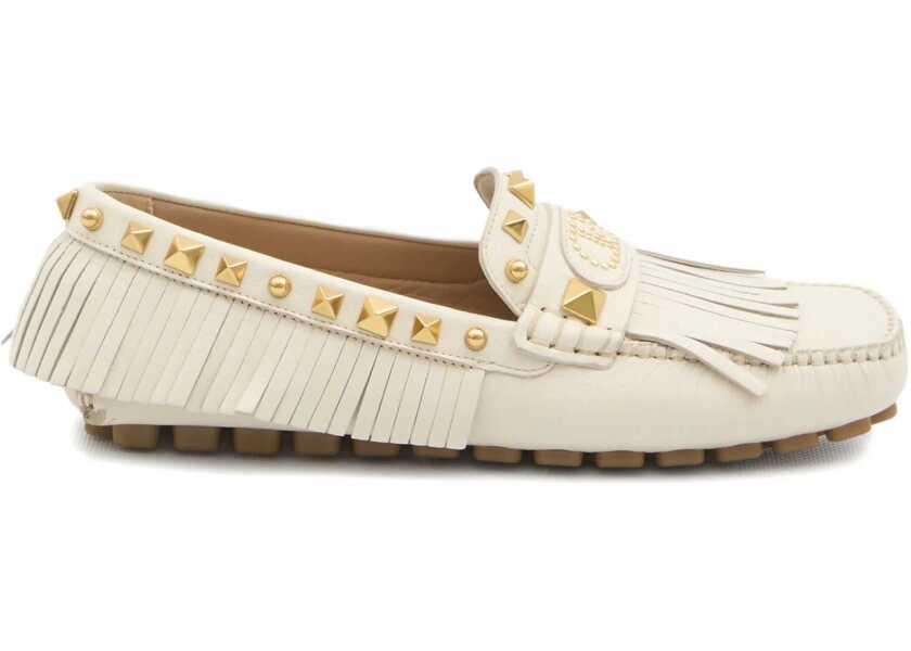 Mocasini Valentino Garavani Plaster Caster Driver Loafers WHITE Femei (BM 17317435) 1