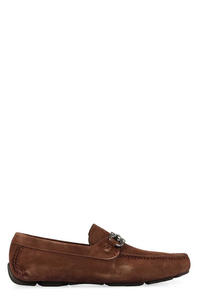 Mocasini Salvatore Ferragamo Salvatore Ferragamo Suede Loafers BROWN Barbati (BM 17317521) 1