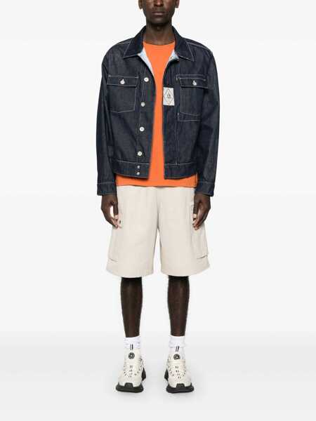 Geci C.P. Company Blue Jacket With Classic Collar And Logo Patch On The Front In Denim Man BLUE Barbati (BM 17318382) 2