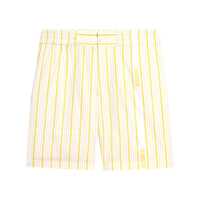 Pantaloni Ìle Short Aloe' White Shorts With Logo Lettering On The Front And All-Over Striped Motif In Cotton Man Barbati