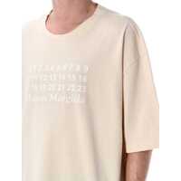 Tricouri Maison Margiela pentru Barbati - Tricouri Maison Margiela Maison Margiela Oversized Logo T-Shirt Beige Barbati (BM 17319405) - B-mall.ro