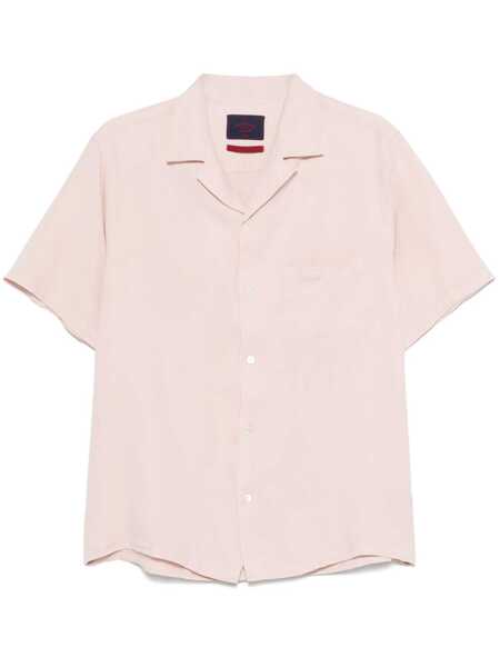 Camasi PORTUGUESE FLANNEL Portuguese Flannel Dogtown Bowling Shirt LIGHT PINK Barbati (BM 17319438) 1