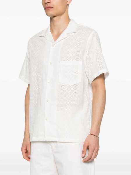 Camasi PORTUGUESE FLANNEL Portuguese Flannel Santos San Gallo Bowling Shirt WHITE Barbati (BM 17319447) 3