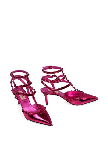 Pantofi cu toc Valentino Garavani Valentino Garavani Rockstud Patent Leather Slingback Purple Femei (BM 17319708) 2