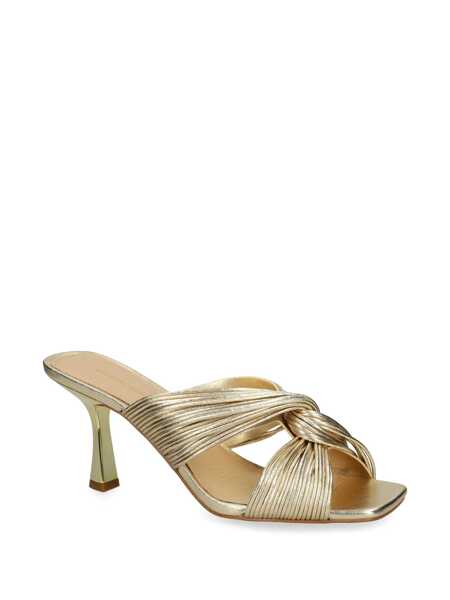 Sandale Michael Kors Michael Kors Metallic Leather Mule Gold Femei (BM 17319846) 2
