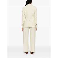 Rochii TELA Dama - Rochii TELA Beige Single-Breasted Suit With Notched Revers In Linen And Viscose Stretch Blend Woman WHITE Femei (BM 17320566) - B-mall.ro