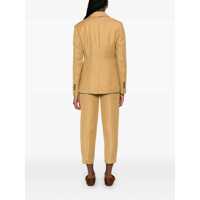 Rochii TELA Dama - Rochii TELA Beige Double-Breasted Suit With Notched Revers In Linen And Viscose Blend Woman Beige Femei (BM 17320569) - B-mall.ro